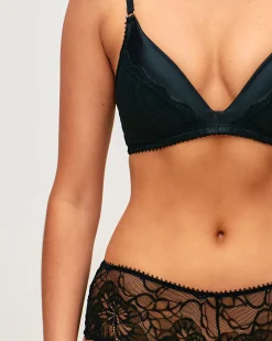 Soutien-gorge push-up en satin et dentelle