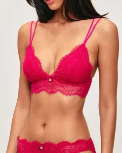 Soutien-gorge triangle ampliforme en dentelle