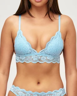 Soutien-gorge triangle en dentelle florale