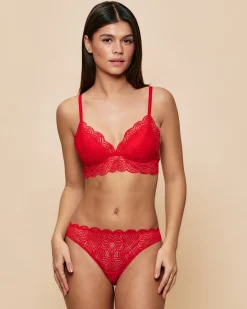 Soutien-gorge triangle push-up en dentelle