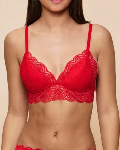 Soutien-gorge triangle push-up en dentelle