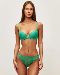 Soutien-gorge ultra push-up en dentelle rouge