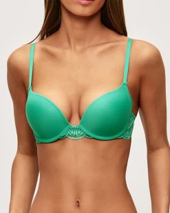 Soutien-gorge ultra push-up en dentelle rouge