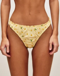 String en coton imprimé citrons