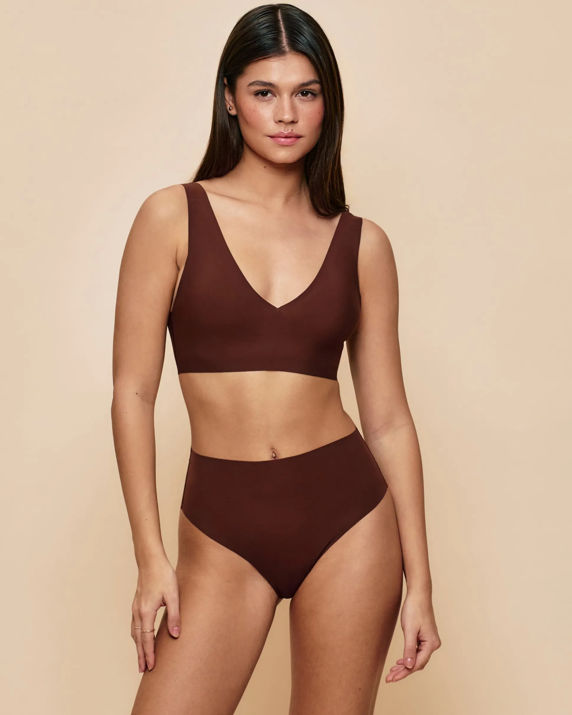 String taille haute en microfibre
