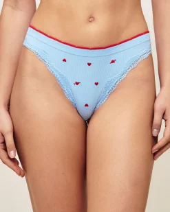 Tanga broderies cœurs