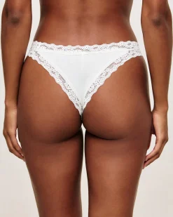 Tanga en coton et dentelle