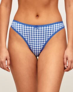 Tanga en coton vichy