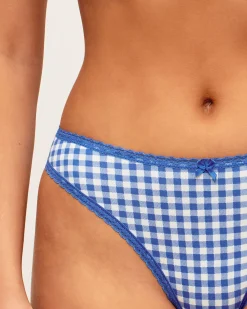 Tanga en coton vichy