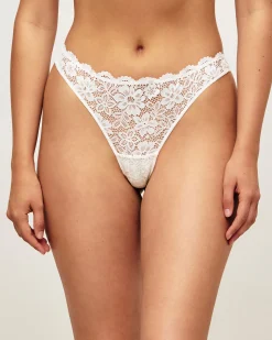Tanga en dentelle florale