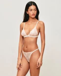 Tanga en dentelle florale