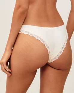 Tanga en microfibre et dentelle