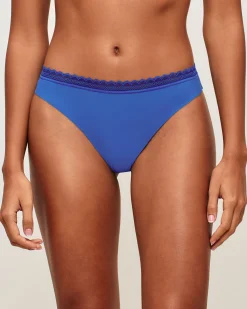 Tanga en microfibre et dentelle