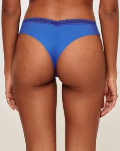 Tanga en microfibre et dentelle