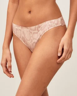 Tanga en microfibre imprimé serpent