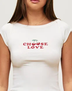 Top en jersey avec broderie 