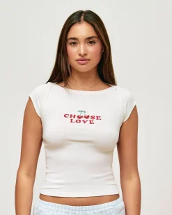 Top en jersey avec broderie 