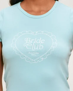 T-shirt jersey brodé message Bride Club avec détails paillettes
