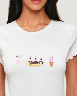T-shirt Léger en jersey avec imprimé glaces