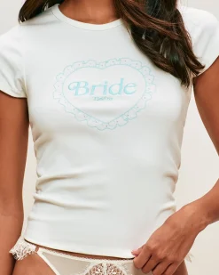 T-shirt manches courtes en jersey broderie Bride paillettes