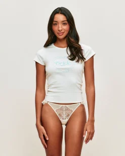 T-shirt manches courtes en jersey broderie Bride paillettes